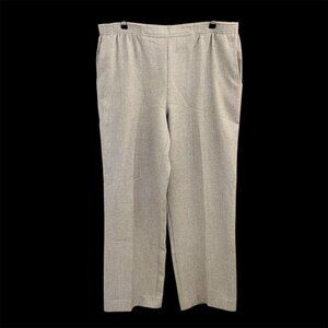 Alfred Dunner Dress Pants Sz 14 Gray Comfort Waist Easy Care Career Mature